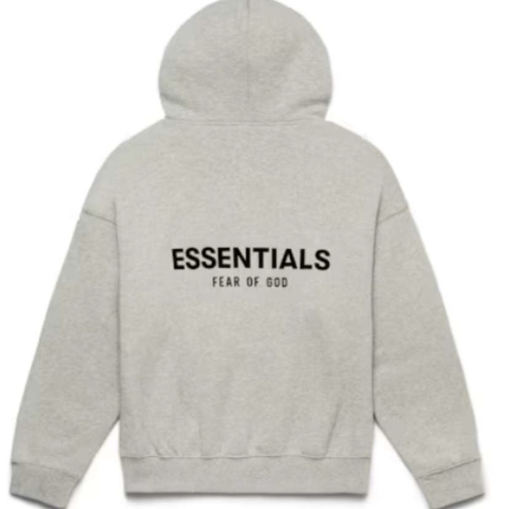 Essentials Gray Sweatshirt Classic Crewneck Design